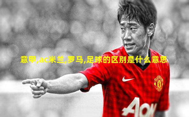 意甲,ac米兰,罗马,足球的区别是什么意思